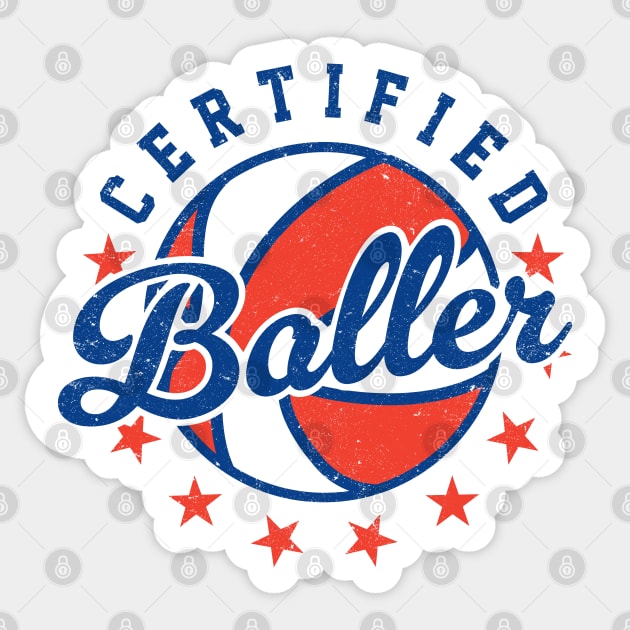 Certified Baller - Old School Basketball Sticker by TwistedCharm